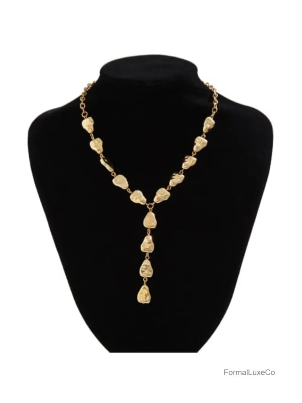 Vintage Baroque Y Necklace Geometric Teardrop Lariat Waterdrop Statement Jewelry
